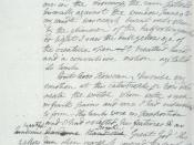 Manuscript page from Frankenstein by Mary Shelley