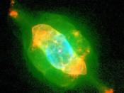 English: NGC 7009 (Saturn Nebula) Planetary Nebula; Hubble Space Telescope