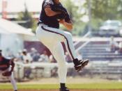 English: Jim Abbott pitching during a 1998 Calgary Cannons minor league baseball game. Released upon request by John Traub, General Manager of the Albuquerque Isotopes Baseball Club (the successor to the Calgary Cannons), June 21, 2008. This image was mov