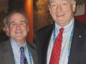 Dr. Steven Ungerleider, member of the United States Olympic Committee Sport Psychology Registry, at the presentation of the humanitarian award to Dick Pound, member of the International Olympic Committee (IOC) since 1978 and Chairman of the World Anti-Dop