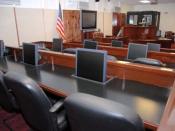 Guantanamo military commission court room.