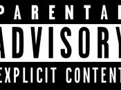 English: The parental advisory logo
