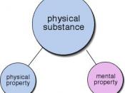 Visual representation of property dualism; one type of substance exemplifying two types of property.