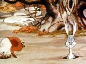 The first on-screen appearance of Bugs Bunny, from an unrestored version of the cartoon.