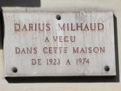 Darius Milhaud plaque - 10 Blvd de Clichy, Paris 18