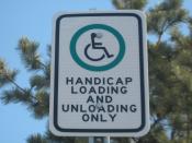 English: Handicap sign , Dryden, Ontario, Canada