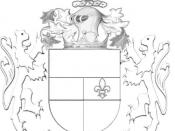 Elementy herbu. A coat of arms representing elements.