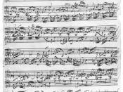 A flat major (As-dur) fugue from the second part of Das Wohltemperierte Clavier (manuscript)