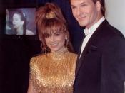 Paula Abdul & Patrick Swayze. Grammy Awards - back stage during telecast - February, 1990 - Permission granted to copy, publish or post but please credit "photo by Alan Light" if you can