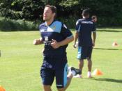 English: Michael Brown training with Leeds United.