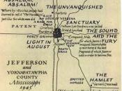 Map drawn by William Faulkner for The Portable Faulkner (1946).