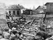 Soviets preparing to ward off a German assault in Stalingrad's suburbs