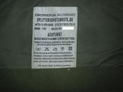 label of a flak jacket used by German Forces