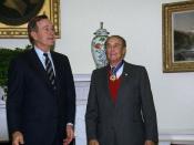 Thurmond receives the Presidential Medal of Freedom from George H.W. Bush, 1993