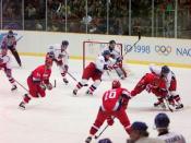 English: The mens ice hockey Gold Medal Game of the 1998 Winter Olympics in Nagano.
