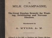 In the West, Kumis has been touted for its health benefits, as in this 1877 book also naming it 