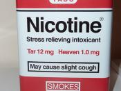 Nicotine: cigarette tin
