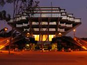 UCSD's Geisel Library. It has been featured in several science-fiction movies because of its exotic appearance, and is the basis of the school's current logo. It is considered to be one of the finest, if not the finest, examples of Brutalist architecture.