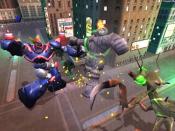 Monsters battle in a city environment.