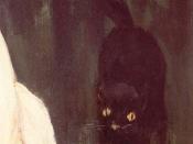 English: Detail of Edouard Manet's Olympia. (The black cat)