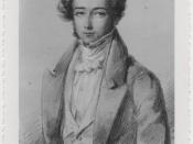 English: Photograph of a sketch of the French author and traveler Alexis de Tocqueville. Undated, by an unknown artist. Courtesy of the Beinecke Rare Book & Manuscript Library, Yale University.http://beinecke.library.yale.edu/dl_crosscollex/brbldl/oneITEM
