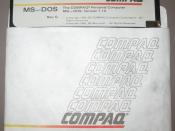 English: MS-DOS Version 1.12 for Compaq Personal Computer