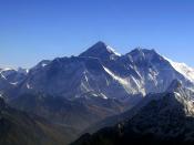 English: Aerial view of Everest. Picture taken by the author during Buddha Air's Everest Tour.