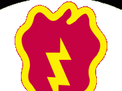 English: Current 1-501st Patch; Assigned under 4th Brigade, 25th Infantry Division (ABN).