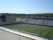 A view of the playing field at Waldo Stadium, located in Kalamazoo, MI.