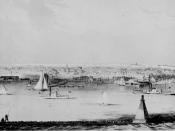 Burlington from the lake in 1858
