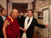 English: The Dalai Lama visits the Laogai Research Foundation and Museum on October 7, 2009.
