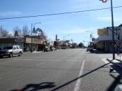 English: The main street of Lone Pine, California, on U.S. Route 395.