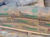 English: A pallet of Portland cement bags used for construction.