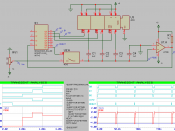 English: simulation of a capacitive ADC converter