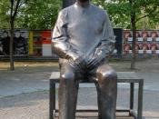 Statue of Brecht outside the Berliner Ensemble's theatre in Berlin.