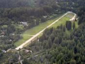 English: Aerial view of Bonny Doon Village Airport in Bonny Doon, California photographed on 2005-04-22 by DanDawson