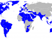 Map of countries which operate the C-130 Hercules aircraft, colored blue(except INDIA).