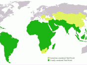 Third world countries map world