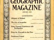 Cover of January, 1915 National Geographic Magazine