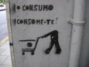 English: anti-consumerist graffiti