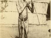 Richard Buchta - Mundu man with bow and arrow