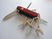 Wenger Swiss Army knife, opened.