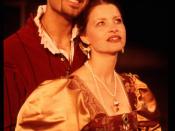 English: Bassanio (John Farmanesh-Bocca) and Portia (Julie Hughett) from the Pacific Repertory Theatre production of 
