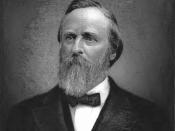 English: Steel portrait engraving of Rutherford B. Hayes.