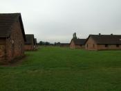 English: Prisoner buildings in Auschwitz II Birkenau