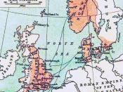 English: I doctored File:Cnut 1014 1035.jpg, in accordance with information on - http://www.tacitus.nu/historical-atlas/scandinavia/denmark.htm - which states England is 1013-1042 with short interruptions ruled by the kings of Denmark. 1028 Canute the gre