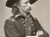 George Armstrong Custer, U.S. Army major general, killed in battle at the Battle of the Little Bighorn.
