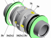 3D schematic of double mechanical seal