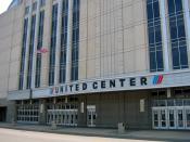 United_Center in Chicago, home of the Chicago Blackhawks and Chicago Bulls