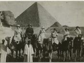 Nurses and physicians from the American Zionist Medical Unit on camels in Egypt en route to Palestine in July 1918